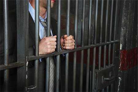 rehabilitation (restitution) - Man in Jail Stock Photo - Premium Royalty-Free, Code: 600-02201312