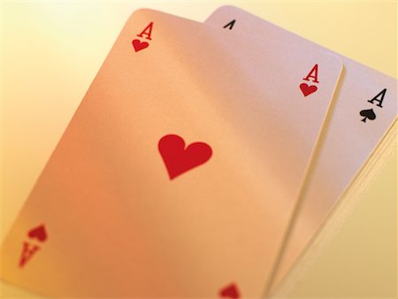 poker game - Two Ace Playing Cards Stock Photo - Premium Royalty-Free, Code: 600-02217307