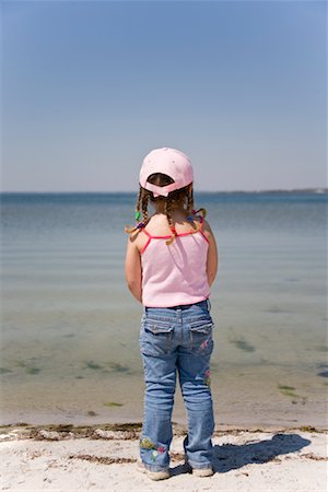 denim summer girl - Portrait of Little Girl Stock Photo - Premium Royalty-Free, Code: 600-02245283