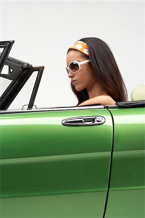 simsearch:600-01716651,k - Woman in Convertible Stock Photo - Premium Royalty-Free, Code: 600-02264074
