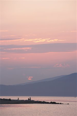 pastel - Sunset over English Bay, Vancouver, British Columbia, Canada Stock Photo - Premium Royalty-Free, Code: 600-02264096