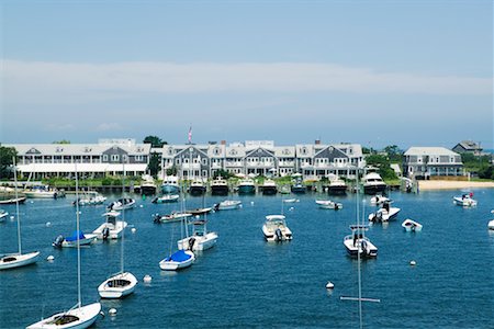 Sailboats and Inn, Nantucket Harbor, Massachusetts, USA Stock Photo - Premium Royalty-Free, Code: 600-02264545