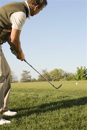 Man Playing Golf Foto de stock - Sin royalties Premium, Código: 600-02264574