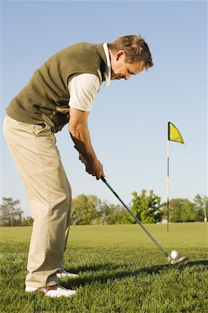 Man Playing Golf Foto de stock - Sin royalties Premium, Código: 600-02264573
