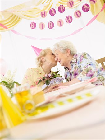 senior women chat - Birthday Party at Seniors' Residence Stock Photo - Premium Royalty-Free, Code: 600-02289185