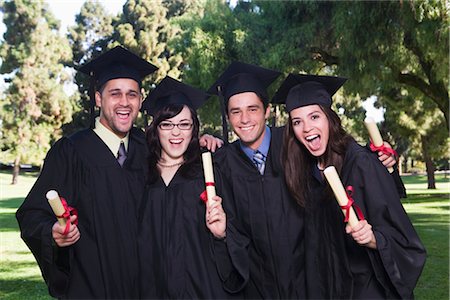 College Graduates Cheering Stock Photo - Premium Royalty-Free, Code: 600-02312359