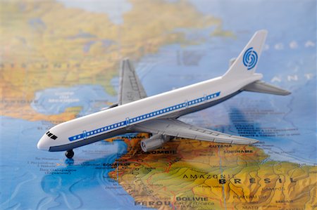 flat map - Toy Airplane on Map Stock Photo - Premium Royalty-Free, Code: 600-02346186