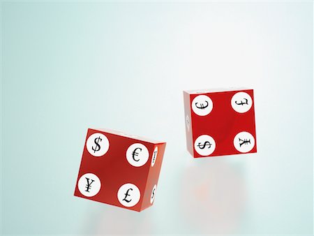 Cubes Displaying International Currency Symbols Stock Photo - Premium Royalty-Free, Code: 600-02346262