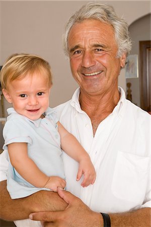 Portrait of Little Boy With Grandpa Stock Photo - Premium Royalty-Free, Code: 600-02348915