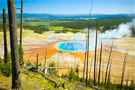spring (body of water) - Hot Spring, Yellowstone National Park, Wyoming, USA Stock Photo - Premium Royalty-Free, Code: 600-02371396