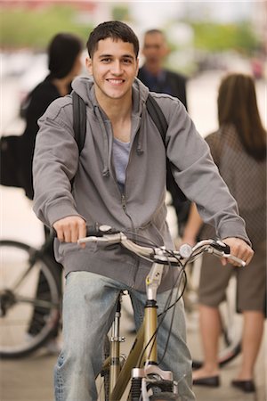 Portrait of Man with Bicycle Stock Photo - Premium Royalty-Free, Code: 600-02428837