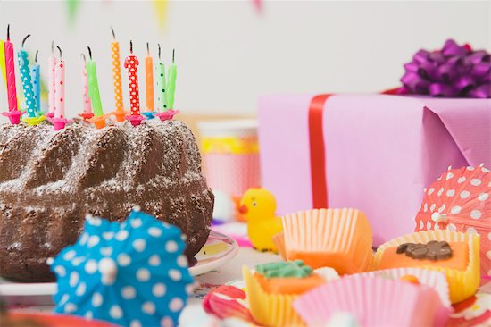 birthday party food table. Table Set for Birthday Party