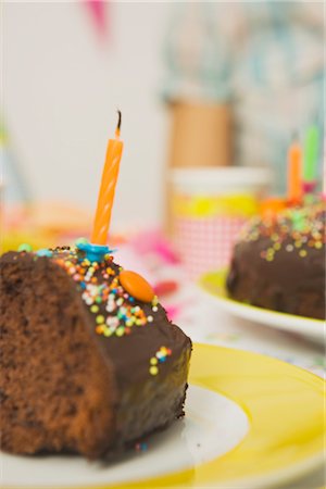 simsearch:630-02219911,k - Close-up of Slice of Birthday Cake Stock Photo - Premium Royalty-Free, Code: 600-02461250