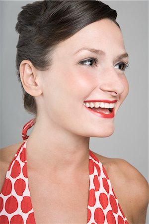 polka dot - Portrait de femme Photographie de stock - Premium Libres de Droits, Code: 600-02504685