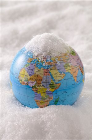 Snow-Covered Globe Stock Photo - Premium Royalty-Free, Code: 600-02519124