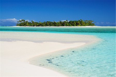 paradise (place of bliss) - Maina Island and Beach, Aitutaki Lagoon, Aitutaki, Cook Islands Stock Photo - Premium Royalty-Free, Code: 600-02590627
