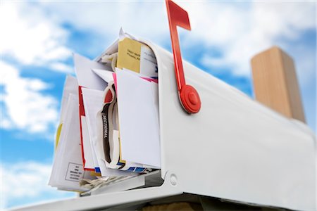 postal - Full Mailbox Stock Photo - Premium Royalty-Free, Code: 600-02593760