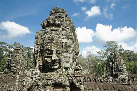 simsearch:700-00681098,k - Bayon Temple, Angkor Thom, Angkor, Cambodia Foto de stock - Sin royalties Premium, Código: 600-02669479