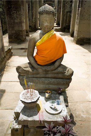 simsearch:700-02071181,k - Buddha Statue at Bayon Temple, Angkor Thom, Angkor, Cambodia Stock Photo - Premium Royalty-Free, Code: 600-02669484