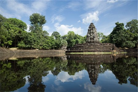 simsearch:600-02887087,k - Preah Neak Pean Temple, Angkor, Cambodia Stock Photo - Premium Royalty-Free, Code: 600-02669510