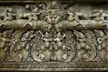 simsearch:700-02071181,k - Sculptural Relief, Preah Ko Temple, Angkor, Cambodia Stock Photo - Premium Royalty-Free, Code: 600-02669522
