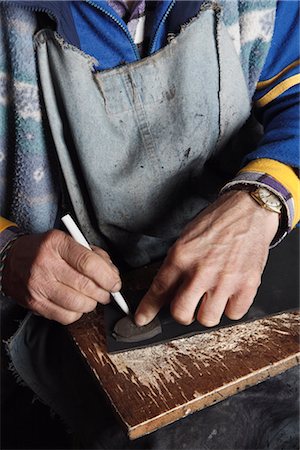 Close-up of Italian Shoemaker Making a New Heel Stock Photo - Premium Royalty-Free, Code: 600-02669671