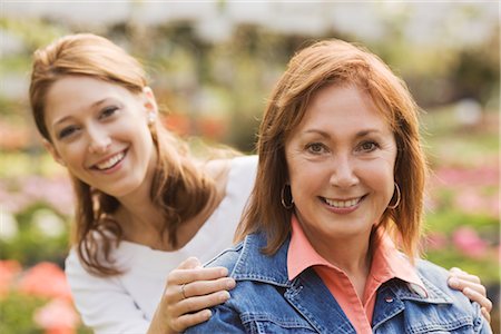 simsearch:700-05451053,k - Portrait of Mother and Daughter in Garden Stock Photo - Premium Royalty-Free, Code: 600-02670185