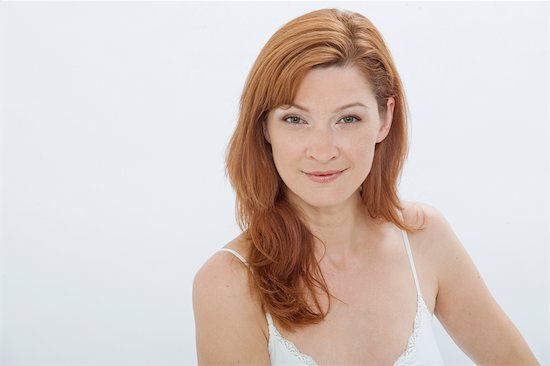 face portrait woman. Portrait of Woman with Red