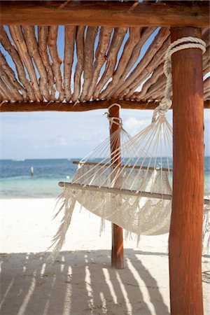 Hammock on Beach, Cancun, Mexico Stock Photo - Premium Royalty-Free, Code: 600-02686154
