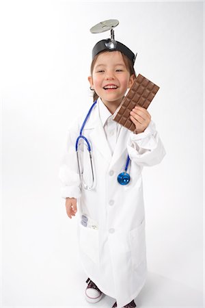 Girl Dressed as Doctor Stock Photo - Premium Royalty-Free, Code: 600-02693636