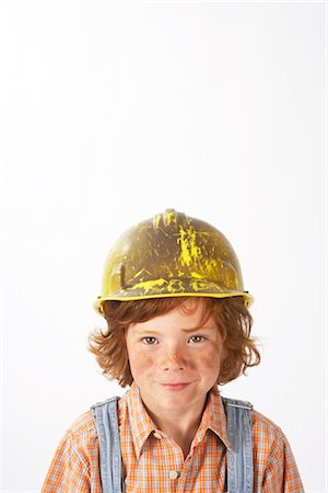 simsearch:600-02693750,k - Little Boy Dressed Up as Construction Worker Stock Photo - Premium Royalty-Free, Code: 600-02693752