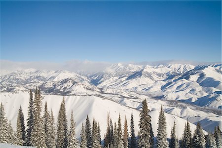 sun valley - Sawtooth Range View From Mount Baldy, Sun Valley Resort, Idaho, USA Stock Photo - Premium Royalty-Free, Code: 600-02757076