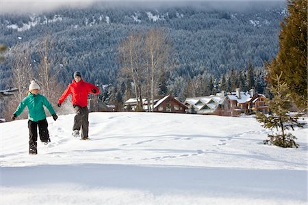 Couple Snowshoeing, Whistler, British Columbia, Canada Stock Photo - Premium Royalty-Free, Code: 600-02757291