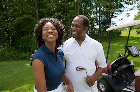 Couple Golfing Stock Photo - Premium Royalty-Free, Code: 600-02751501