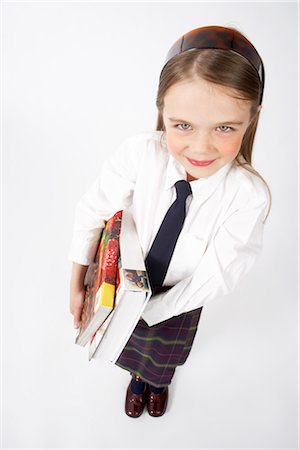 foreshortening people - Girl Wearing School Uniform Stock Photo - Premium Royalty-Free, Code: 600-02828542