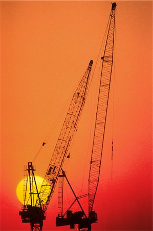 simsearch:600-02886434,k - Construction at Sunset Stock Photo - Premium Royalty-Free, Code: 600-02886481