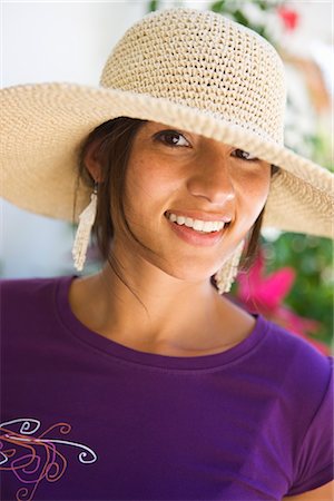 Portrait of Woman, Punta Burros, Nayarit, Mexico Stock Photo - Premium Royalty-Free, Code: 600-03017863