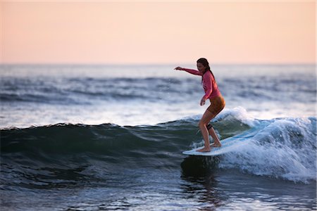 Surfer at Dusk, Punta Burros, Nayarit, Mexico Stock Photo - Premium Royalty-Free, Code: 600-03017889