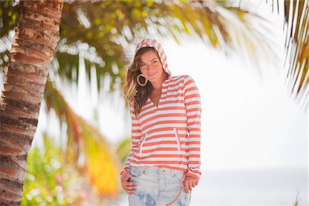 Portrait of Woman, Punta Burros, Nayarit, Mexico Stock Photo - Premium Royalty-Free, Code: 600-03017895