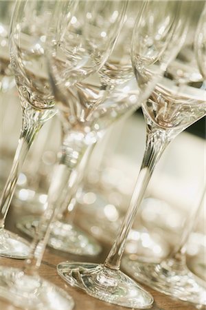 Close-Up of Empty Wine Glasses Stock Photo - Premium Royalty-Free, Code: 600-03333378