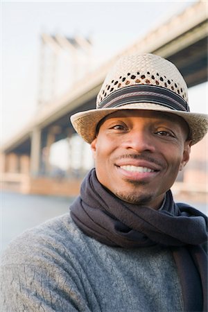 Portrait of Man Wearing Hat Stock Photo - Premium Royalty-Free, Code: 600-03406480