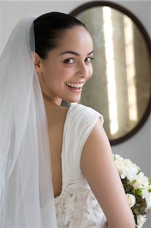 simsearch:600-03445540,k - Portrait of Bride Stock Photo - Premium Royalty-Free, Code: 600-03445539