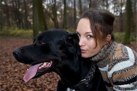 simsearch:700-03814393,k - Woman With Her Dog Stock Photo - Premium Royalty-Free, Code: 600-03451481
