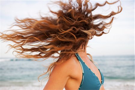 Femme Swinging cheveux, Baja California Sur, Mexique Photographie de stock - Premium Libres de Droits, Code: 600-03586492