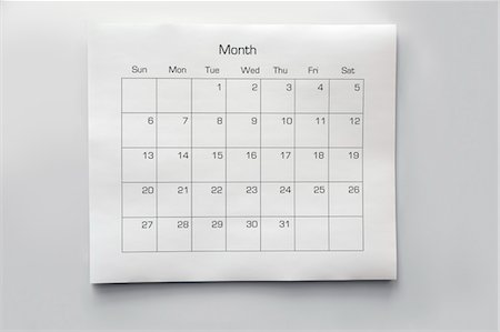 date (time) - Wall Calendar Stock Photo - Premium Royalty-Free, Code: 600-03615715
