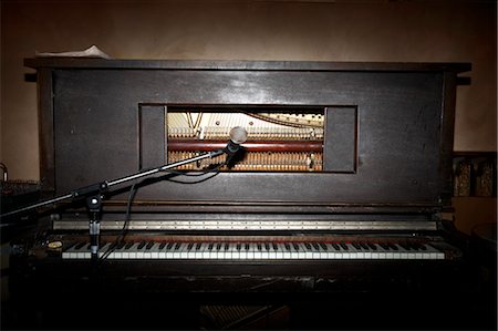 Piano and Microphone Stock Photo - Premium Royalty-Free, Code: 600-03621255