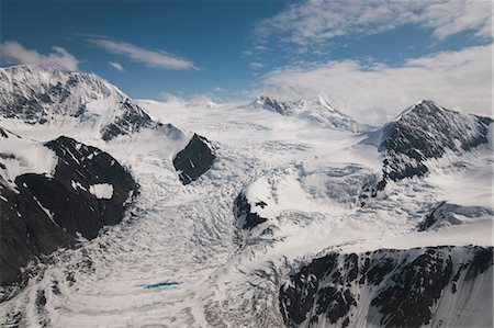 Glacier, Alaska Range Mountains, Alaska, USA Foto de stock - Sin royalties Premium, Código: 600-03682011