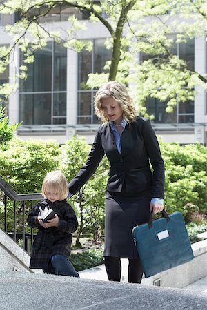 picture of a girl going to school - Businesswoman With Daughter, Vancouver, British Columbia, Canada Stock Photo - Premium Royalty-Free, Code: 600-03697007