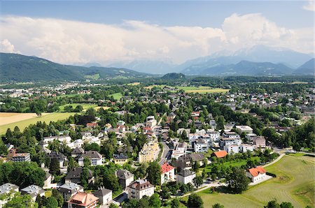 simsearch:600-03762602,k - Old Town, View From Hohensalzburg Castle, Salzburg, Salzburger Land , Austria Stock Photo - Premium Royalty-Free, Code: 600-03737692