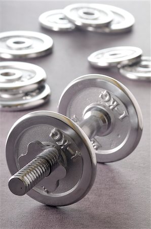 Dumbbell and Weights Stock Photo - Premium Royalty-Free, Code: 600-03768644